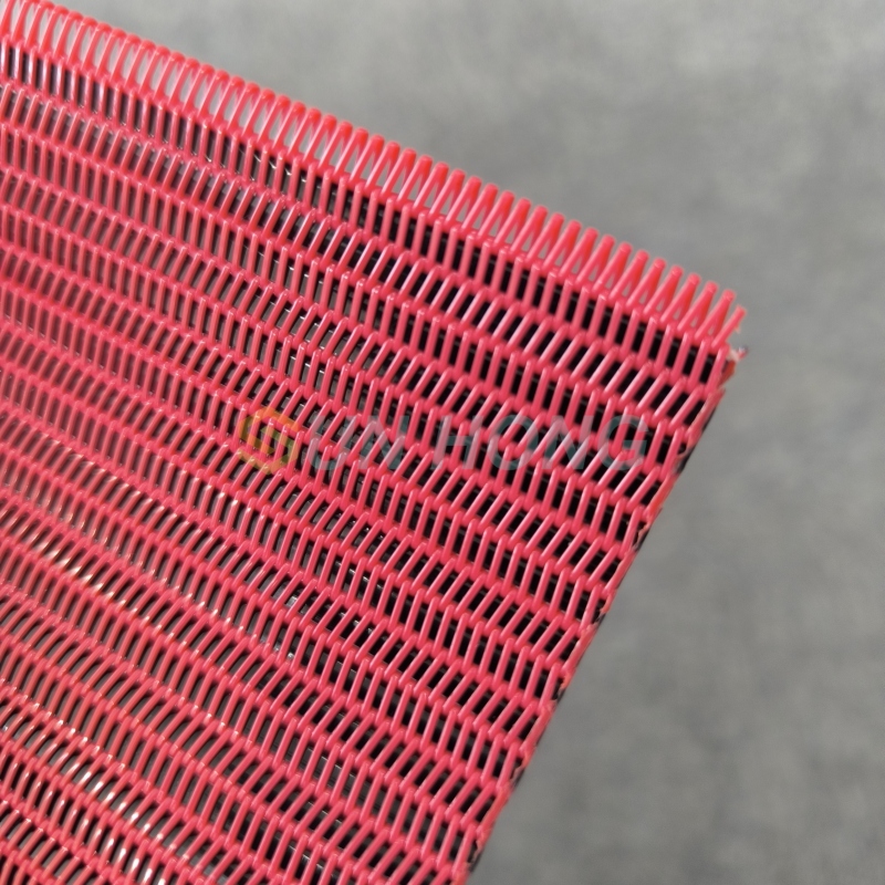Pantalla de secador de espiral de hilo plano para una máquina de papel de alta velocidad
