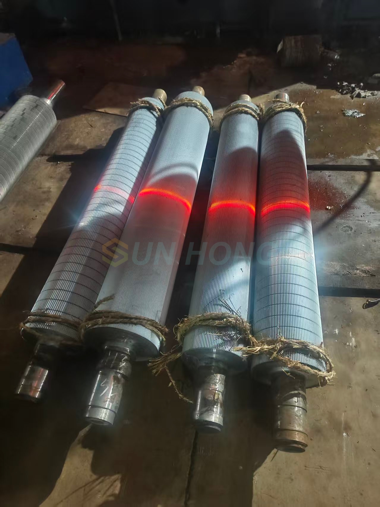 Rollo corrugado recubierto de carburo de tungsteno 