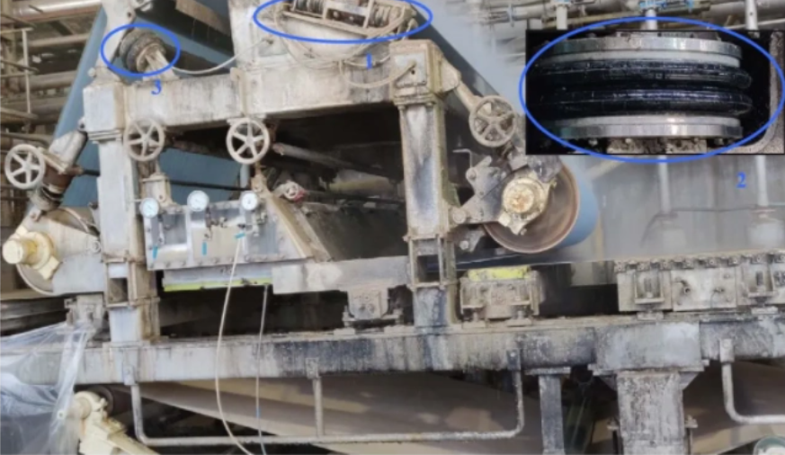 Aplicaci&oacute;n de fuelle de aire en m&aacute;quina de papel.